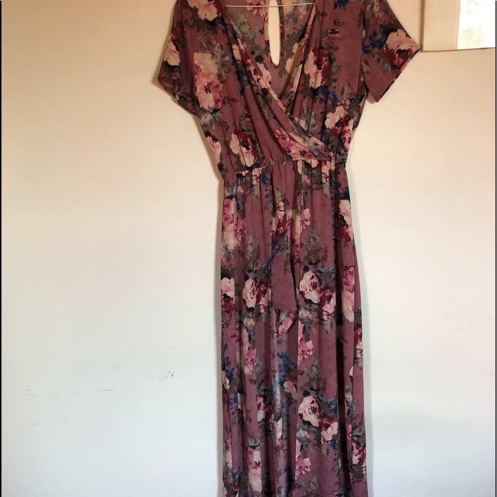 Floral high low dress